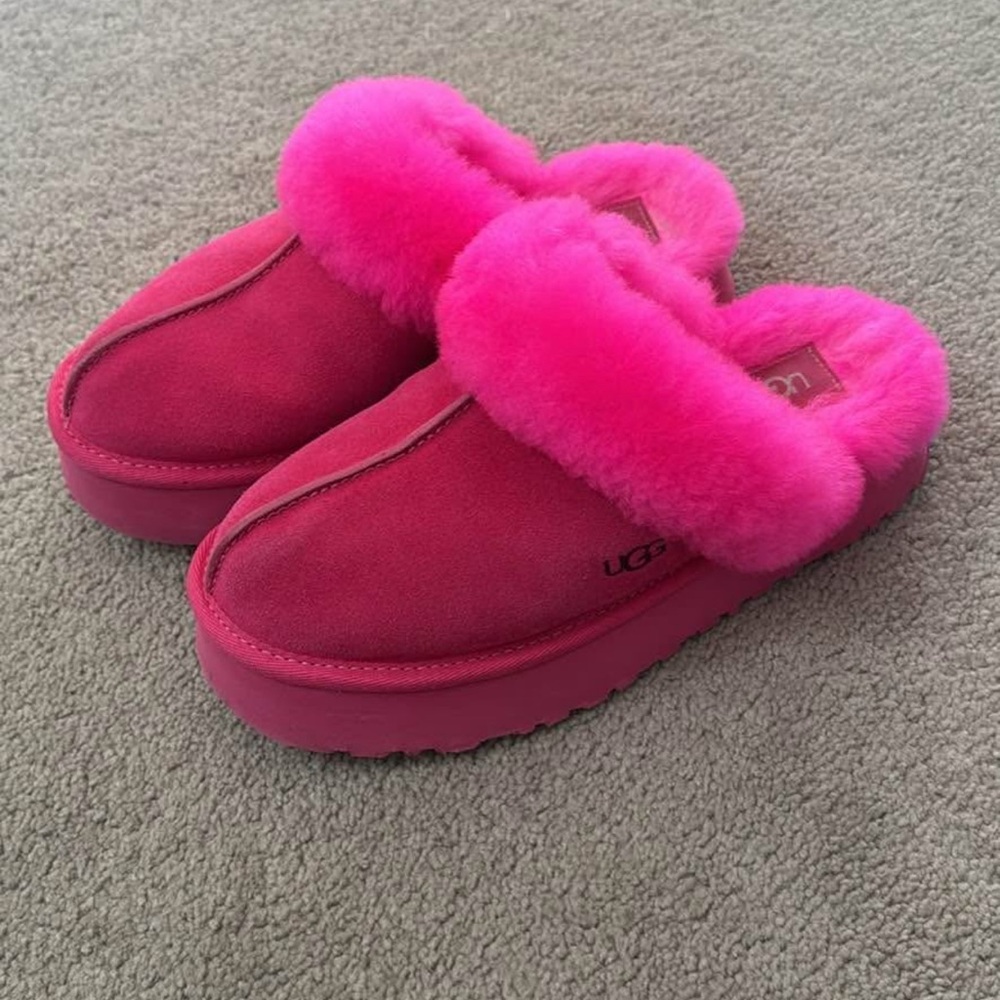 Hot Pink Platform Ugg Disquette Size 8